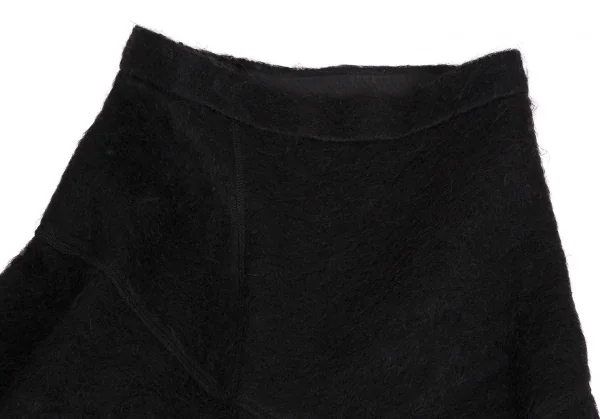 トリココムデギャルソンtricot COMME des GARCONSモヘア混パネル切替フレアスカート 黒M K-112469_003