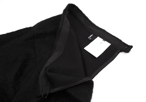 トリココムデギャルソンtricot COMME des GARCONSモヘア混パネル切替フレアスカート 黒M K-112469_005