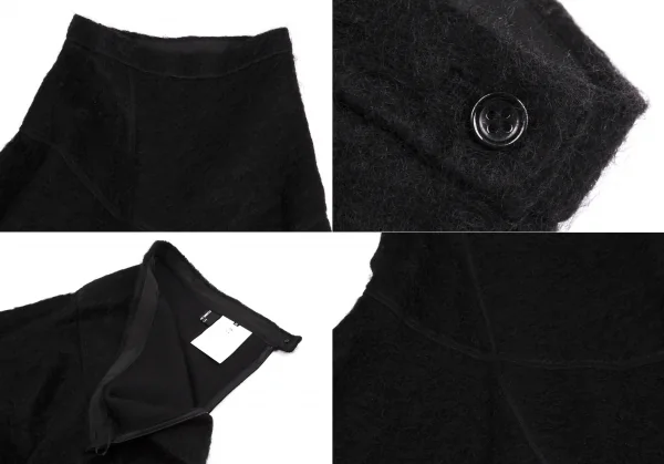 トリココムデギャルソンtricot COMME des GARCONSモヘア混ショールカラーセットアップスーツ 黒M K-112470_012