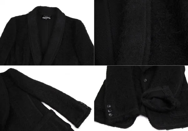 トリココムデギャルソンtricot COMME des GARCONSモヘア混ショールカラーセットアップスーツ 黒M K-112470_004