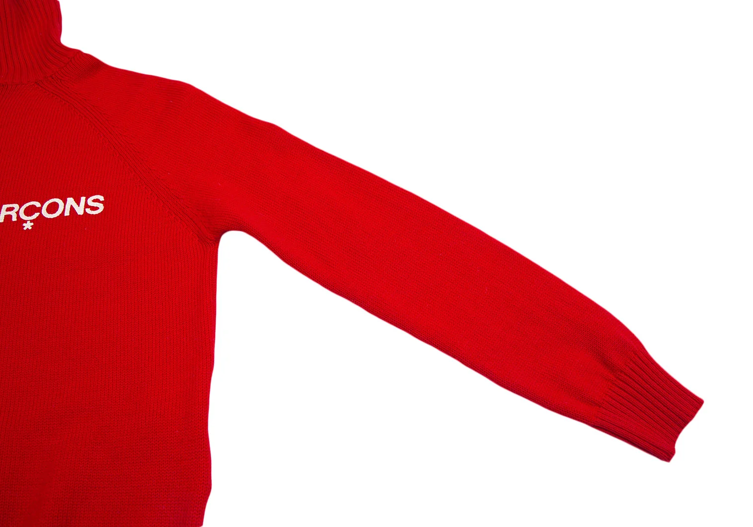 トリココムデギャルソンtricot COMME des GARCONS フロントロゴプリントタートルネックニットセーター 赤M位 【レディース】 tricot COMME des GARCONS トリココムデギャルソンtricot