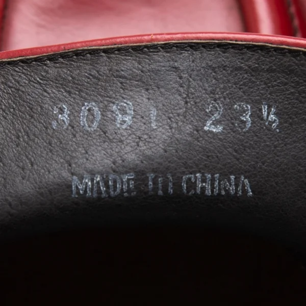 ジャンポールゴルチエJean Paul GAULTIER PARIS プラットフォームコインローファー 赤23.5 K-112500_014