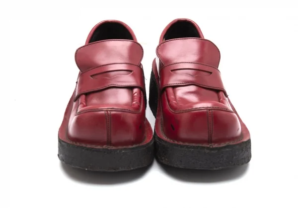 ジャンポールゴルチエJean Paul GAULTIER PARIS プラットフォームコインローファー 赤23.5 K-112500_002