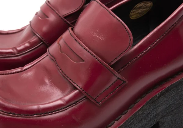 ジャンポールゴルチエJean Paul GAULTIER PARIS プラットフォームコインローファー 赤23.5 K-112500_006