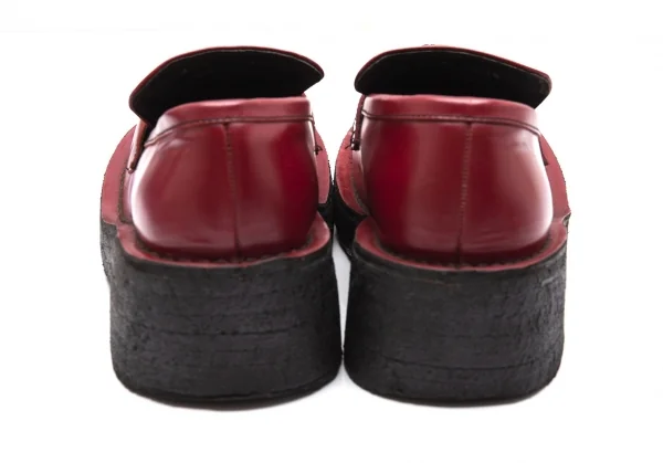 ジャンポールゴルチエJean Paul GAULTIER PARIS プラットフォームコインローファー 赤23.5 K-112500_007