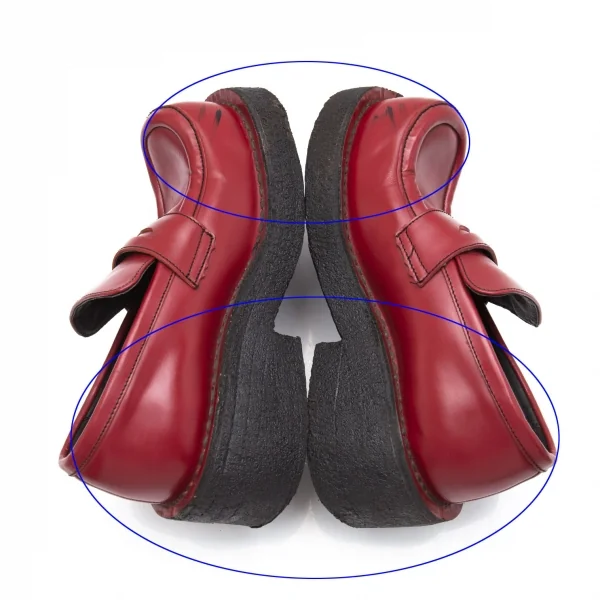 ジャンポールゴルチエJean Paul GAULTIER PARIS プラットフォームコインローファー 赤23.5 K-112500_009