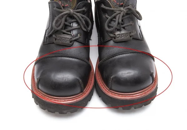 ジャンポールゴルチエJean Paul GAULTIER PARIS レザーラウンドトゥシューズ 黒23 K-112501_003