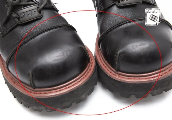 ジャンポールゴルチエJean Paul GAULTIER PARIS レザーラウンドトゥシューズ 黒23 K-112501_004