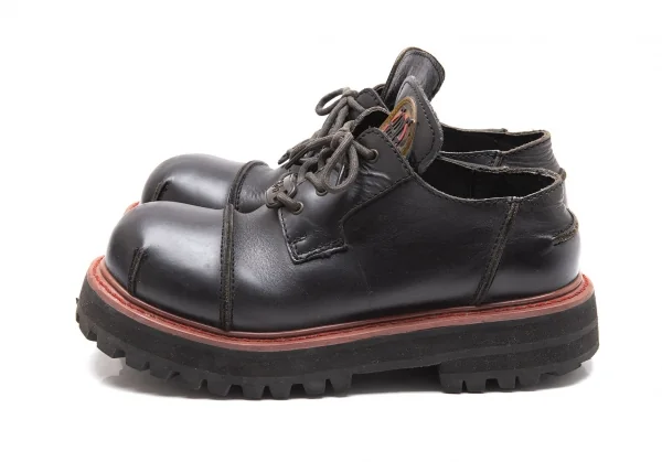 ジャンポールゴルチエJean Paul GAULTIER PARIS レザーラウンドトゥシューズ 黒23 K-112501_007