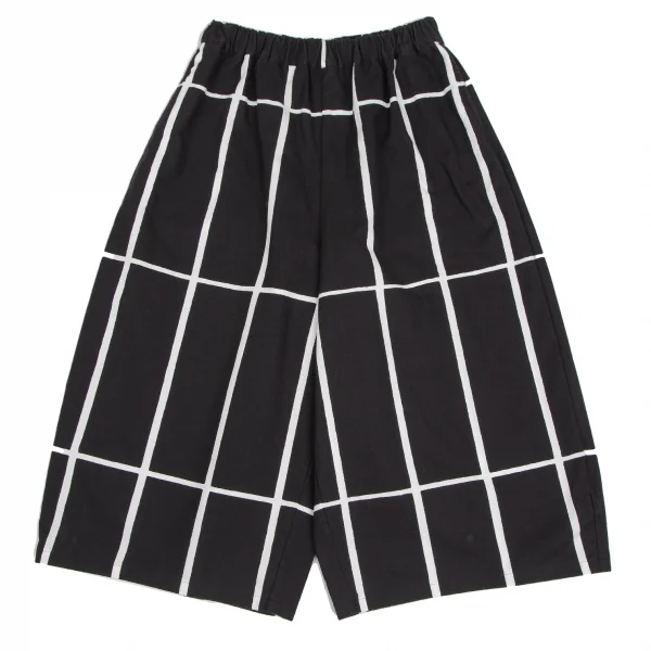 ジュンヤワタナベ コムデギャルソンJUNYA WATANABE COMME des GARCONS マリメッコグリッドチェックコットンワイドパンツ 黒XS K-112507_001