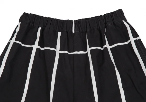 ジュンヤワタナベ コムデギャルソンJUNYA WATANABE COMME des GARCONS マリメッコグリッドチェックコットンワイドパンツ 黒XS K-112507_002