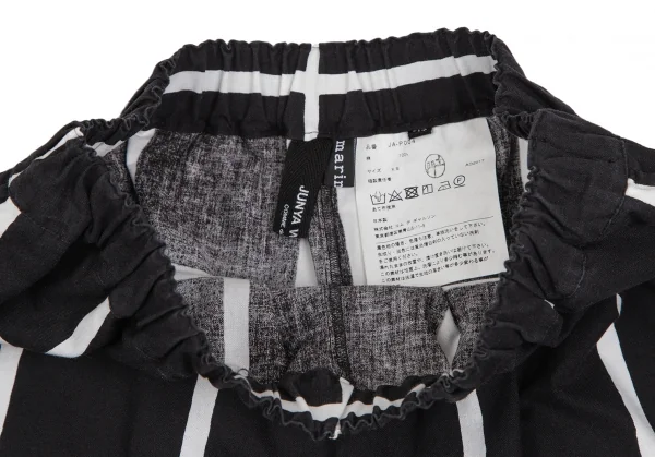 ジュンヤワタナベ コムデギャルソンJUNYA WATANABE COMME des GARCONS マリメッコグリッドチェックコットンワイドパンツ 黒XS K-112507_003