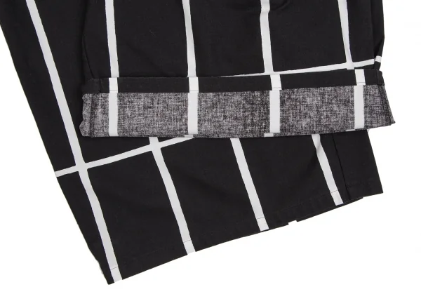 ジュンヤワタナベ コムデギャルソンJUNYA WATANABE COMME des GARCONS マリメッコグリッドチェックコットンワイドパンツ 黒XS K-112507_005