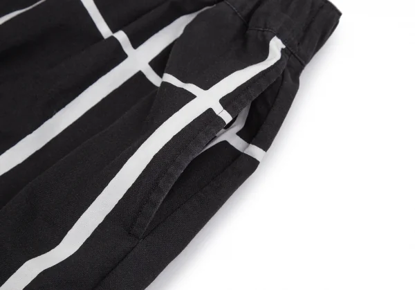 ジュンヤワタナベ コムデギャルソンJUNYA WATANABE COMME des GARCONS マリメッコグリッドチェックコットンワイドパンツ 黒XS K-112507_006