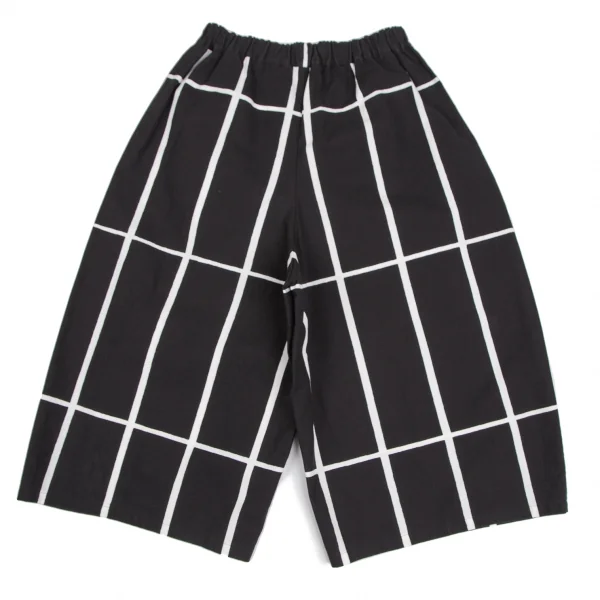 ジュンヤワタナベ コムデギャルソンJUNYA WATANABE COMME des GARCONS マリメッコグリッドチェックコットンワイドパンツ 黒XS K-112507_007