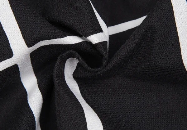 ジュンヤワタナベ コムデギャルソンJUNYA WATANABE COMME des GARCONS マリメッコグリッドチェックコットンワイドパンツ 黒XS K-112507_008