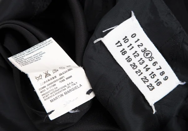 マルタンマルジェラMartin Margiela 4 レーヨンVネックロングベスト 黒36 K-112508_013