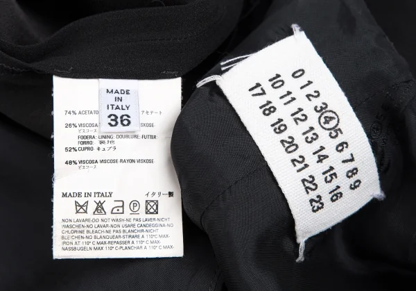 マルタンマルジェラMartin Margiela 4 レーヨンVネックロングベスト 黒36 K-112508_014