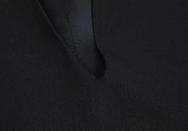 マルタンマルジェラMartin Margiela 4 レーヨンVネックロングベスト 黒36 K-112508_003