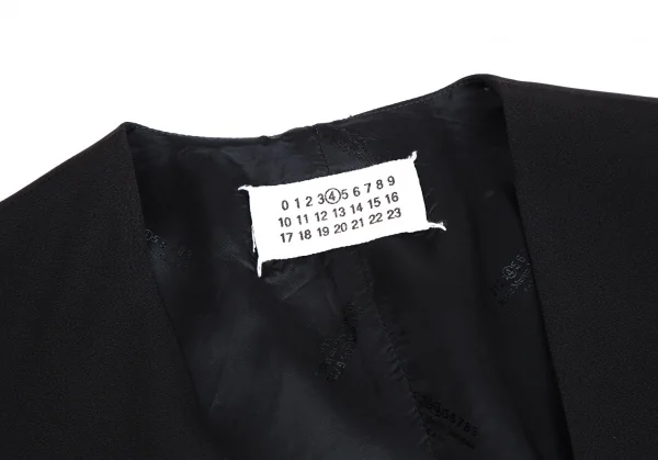 マルタンマルジェラMartin Margiela 4 レーヨンVネックロングベスト 黒36 K-112508_005