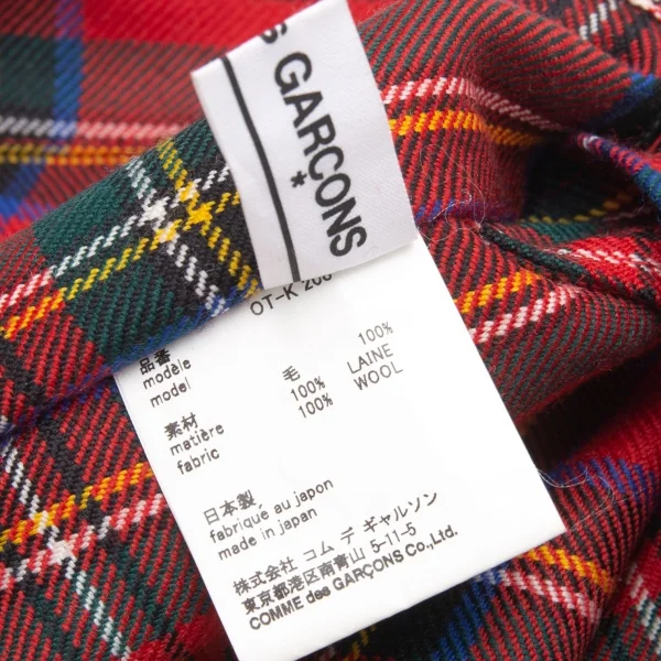 コムデギャルソンCOMME des GARCONS ウールタータンチェックトート