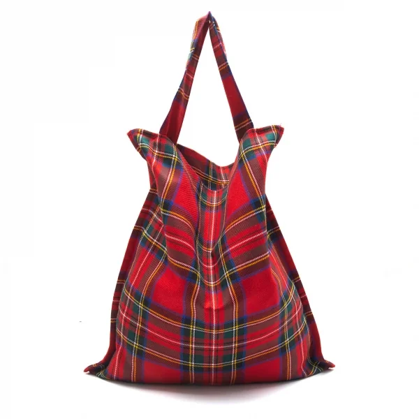 コムデギャルソンCOMME des GARCONS ウールタータンチェックトート