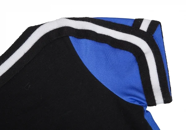 ジャンポールゴルチエJean Paul GAULTIER PARIS ストレッチラインテープボートネックTシャツ 黒青40 K-112547_005