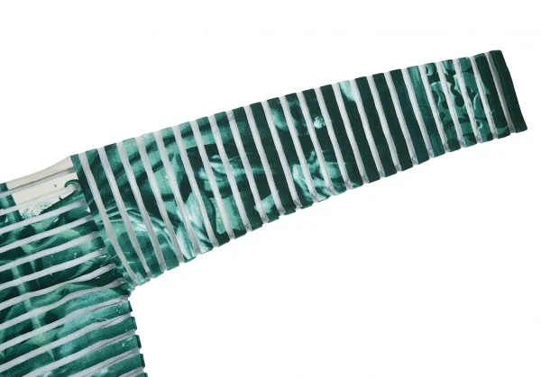 ジャンポールゴルチエ マイユファムJean Paul GAULTIER MAILLE FEMME デビルプリントシースルーボーダーカットソー グリーンS K-112557_008
