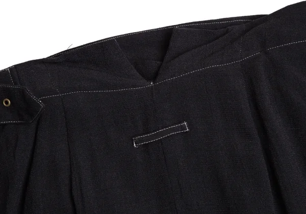 ジャンポールゴルチエ ファムJean Paul GAULTIER FEMME レーヨンナイロンハーフラップミニスカート 黒40 K-112567_011