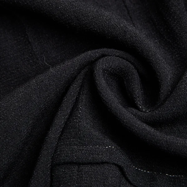 ジャンポールゴルチエ ファムJean Paul GAULTIER FEMME レーヨンナイロンハーフラップミニスカート 黒40 K-112567_013