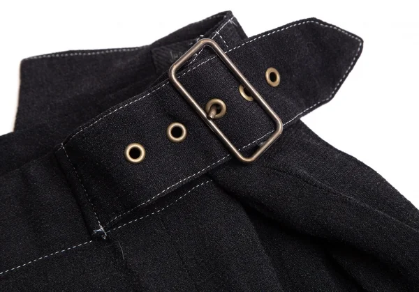 ジャンポールゴルチエ ファムJean Paul GAULTIER FEMME レーヨンナイロンハーフラップミニスカート 黒40 K-112567_004