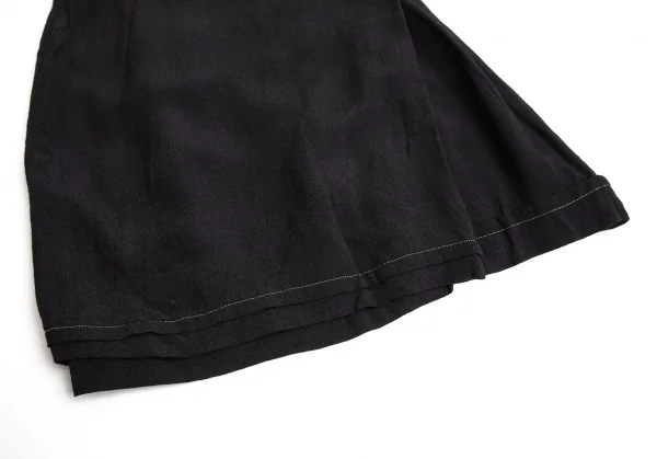 ジャンポールゴルチエ ファムJean Paul GAULTIER FEMME レーヨンナイロンハーフラップミニスカート 黒40 K-112567_005