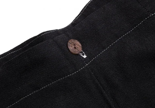 ジャンポールゴルチエ ファムJean Paul GAULTIER FEMME レーヨンナイロンハーフラップミニスカート 黒40 K-112567_007