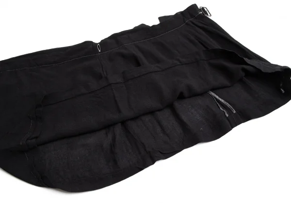 ジャンポールゴルチエ ファムJean Paul GAULTIER FEMME レーヨンナイロンハーフラップミニスカート 黒40 K-112567_009