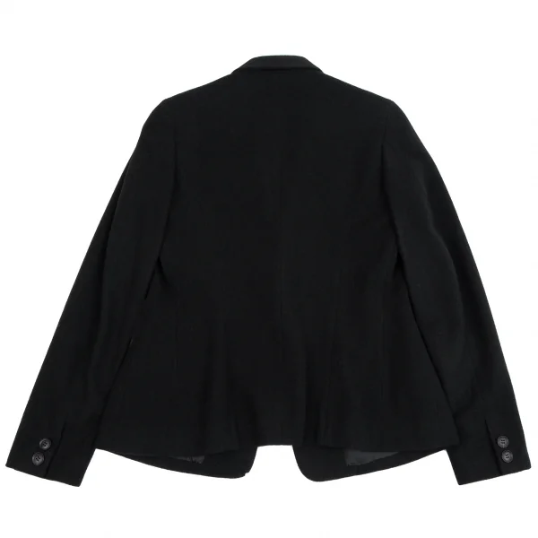 ヨウジヤマモト ファムYohji Yamamoto FEMME ロープ留めデザインウールジャケット 黒1 K-112583_011