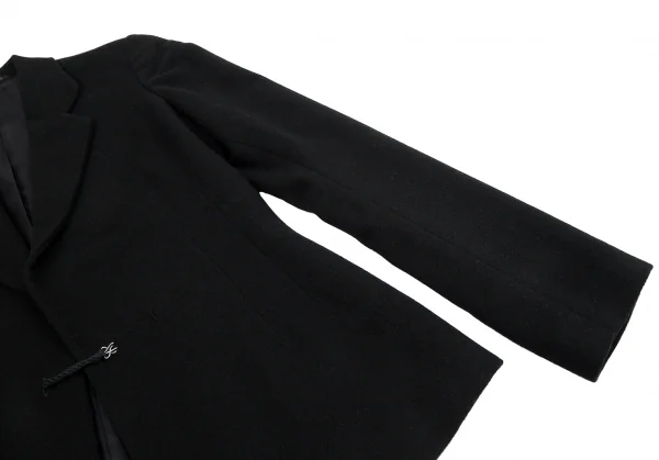 ヨウジヤマモト ファムYohji Yamamoto FEMME ロープ留めデザインウールジャケット 黒1 K-112583_005