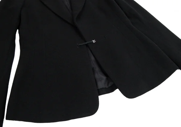 ヨウジヤマモト ファムYohji Yamamoto FEMME ロープ留めデザインウールジャケット 黒1 K-112583_007