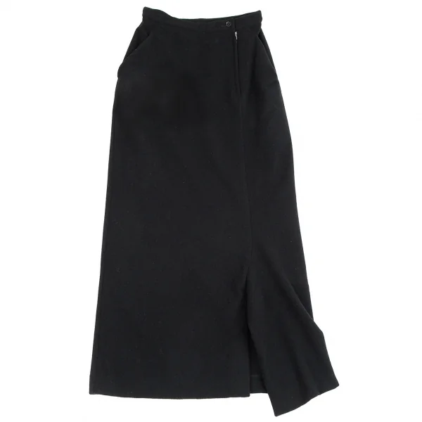 ヨウジヤマモト ファムYohji Yamamoto FEMME ロープ留めデザインウールセットアップスーツ 黒1 K-112585_011