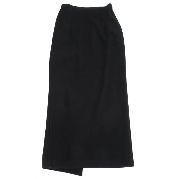 ヨウジヤマモト ファムYohji Yamamoto FEMME ロープ留めデザインウールセットアップスーツ 黒1 K-112585_018