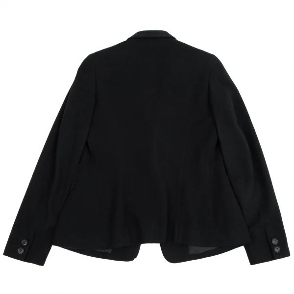 ヨウジヤマモト ファムYohji Yamamoto FEMME ロープ留めデザインウールセットアップスーツ 黒1 K-112585_009