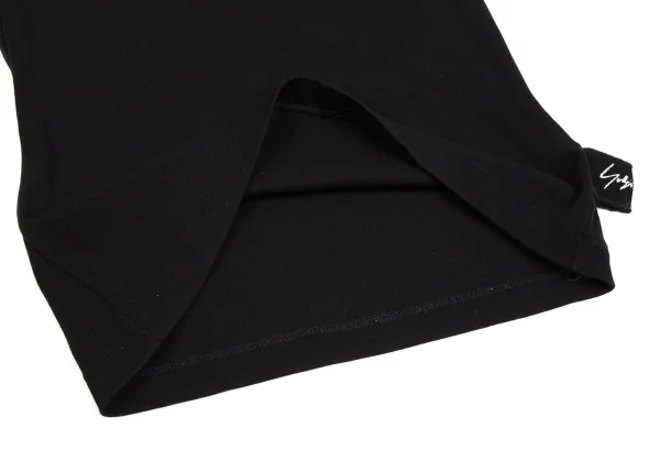 ヨウジヤマモト ファムYohji Yamamoto FEMME サイドロゴクルーネック長袖カットソー 黒3 K-112586_010