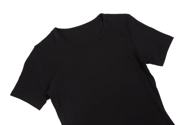 ヨウジヤマモト ファムYohji Yamamoto FEMME サイドロゴクルーネックTシャツ 黒3 K-112587_002