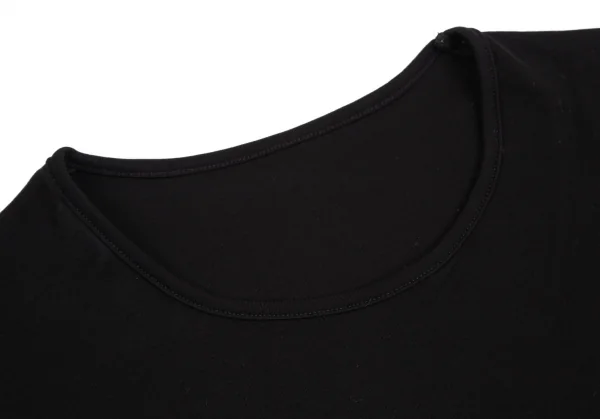 ヨウジヤマモト ファムYohji Yamamoto FEMME サイドロゴクルーネックTシャツ 黒3 K-112587_003