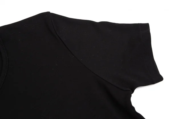 ヨウジヤマモト ファムYohji Yamamoto FEMME サイドロゴクルーネックTシャツ 黒3 K-112587_004