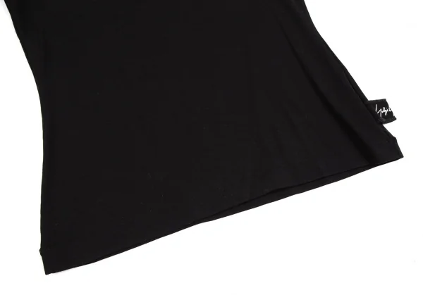 ヨウジヤマモト ファムYohji Yamamoto FEMME サイドロゴクルーネックTシャツ 黒3 K-112587_005