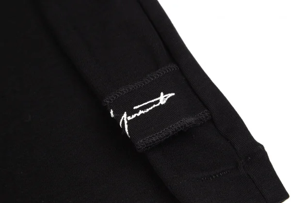 ヨウジヤマモト ファムYohji Yamamoto FEMME サイドロゴクルーネックTシャツ 黒3 K-112587_007