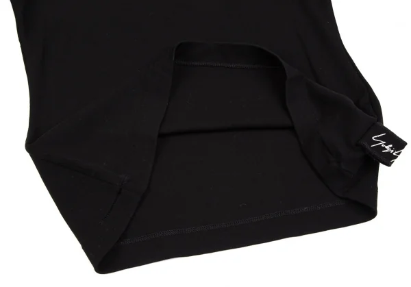 ヨウジヤマモト ファムYohji Yamamoto FEMME サイドロゴクルーネックTシャツ 黒3 K-112587_008