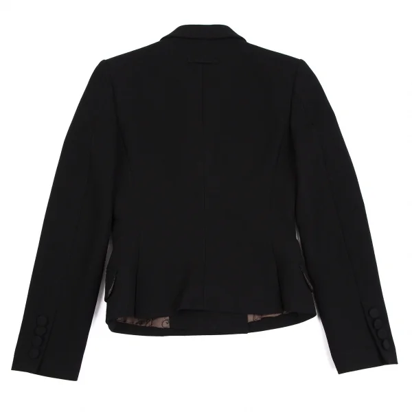 ジャンポールゴルチエ クラシックJean Paul GAULTIER CLASSIQUE 裏レタリングプリントダブルブレストジャケット 黒40 K-112593_012