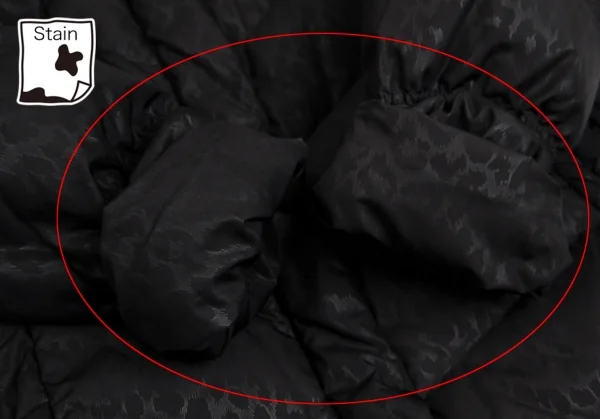 バルマンBALMAIN ブルーフォックスファー着脱レオパードプリントフードダウンコート 黒M K-112599_012