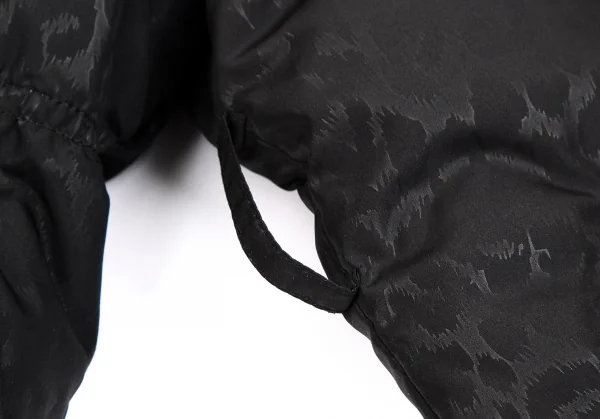 バルマンBALMAIN ブルーフォックスファー着脱レオパードプリントフードダウンコート 黒M K-112599_014